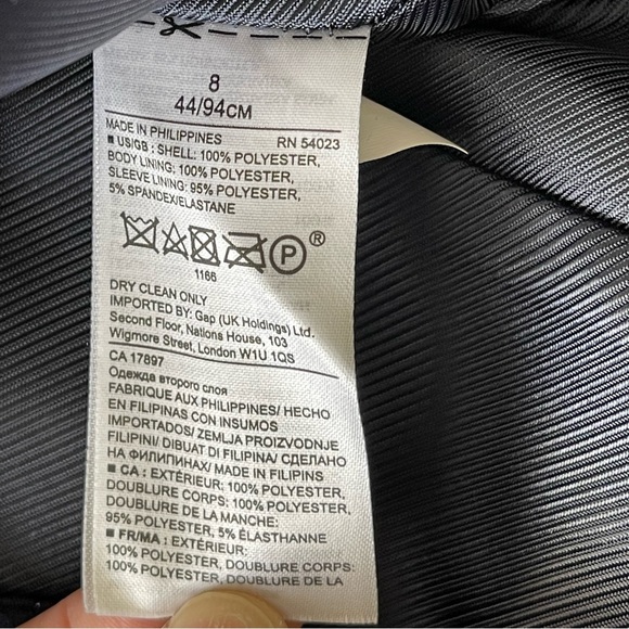 Banana Republic Navy Blue White Polka Dot Blazer (size 8) - Picture 6 of 8